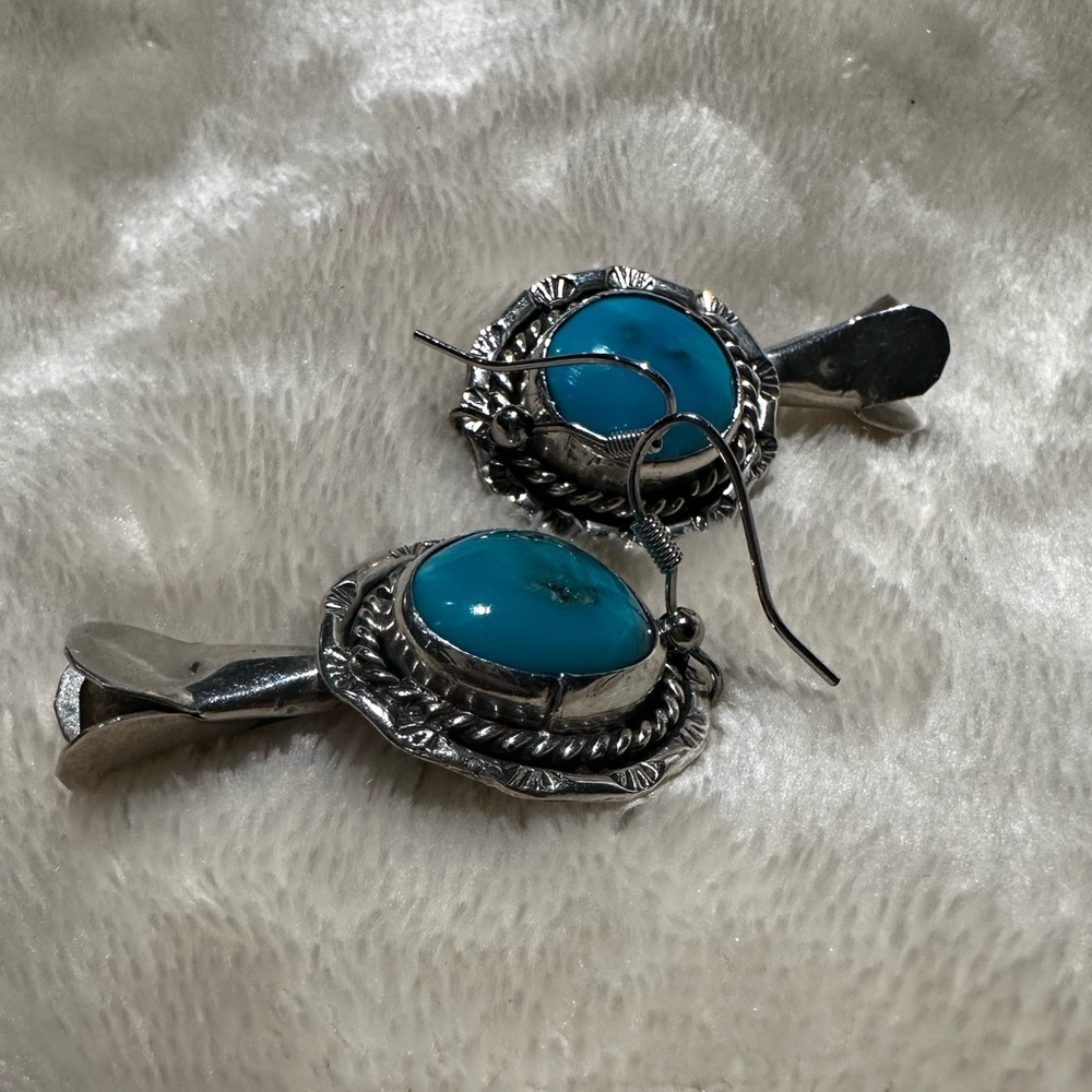 Blue Turquoise Earrings